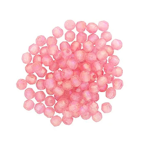 7mm Plastic Round Facet Beads (available in 4 colours)